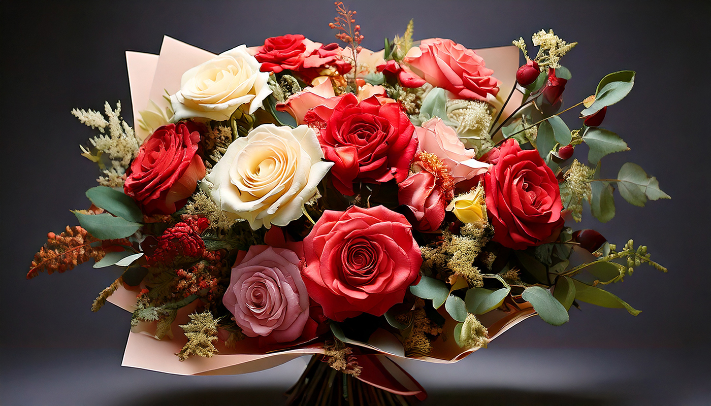 花束：プリザーブドフラワー